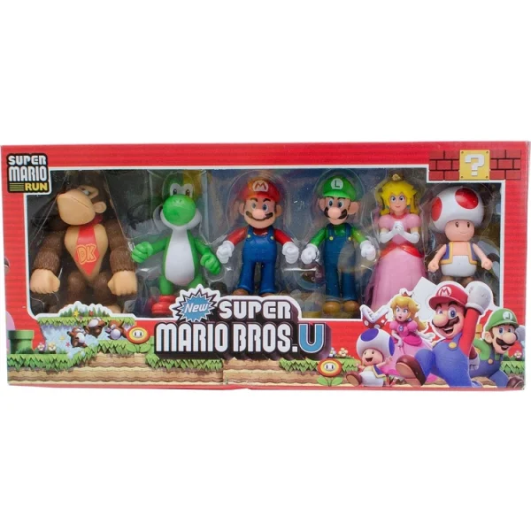 ست 6 تایی فیگور شخصیت های بازی سوپر ماریو قارچ خورSUPER MARIO - Image 3