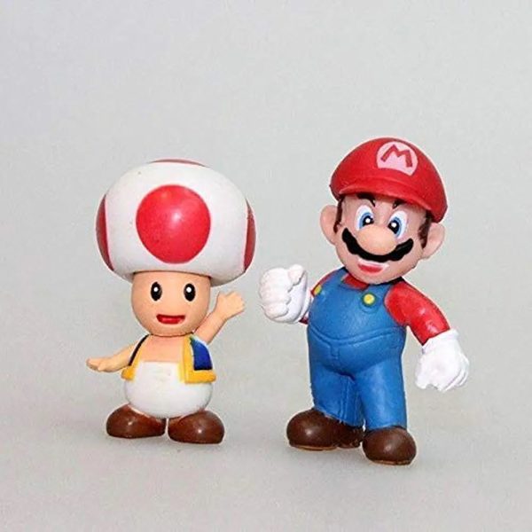 ست 6 تایی فیگور شخصیت های بازی سوپر ماریو قارچ خورSUPER MARIO - Image 6