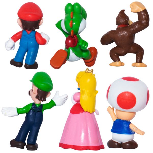 ست 6 تایی فیگور شخصیت های بازی سوپر ماریو قارچ خورSUPER MARIO - Image 9