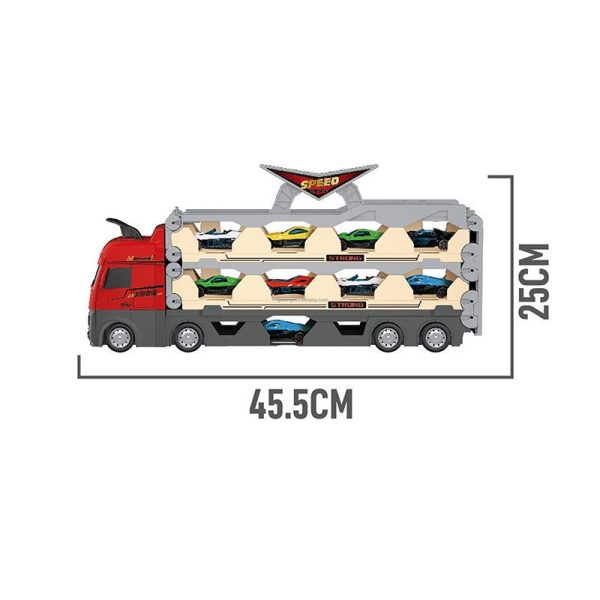 ماشین بازی مدل تریلی حمل خودرو مجموعه 6 عددی کد D663-T202 - Image 6