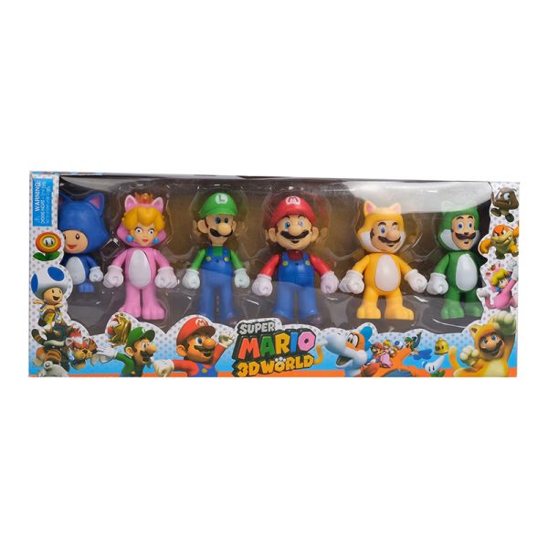 ست 6 تایی فیگور شخصیت های بازی سوپر ماریو قارچ خور SUPER MARIO 2566 - Image 5