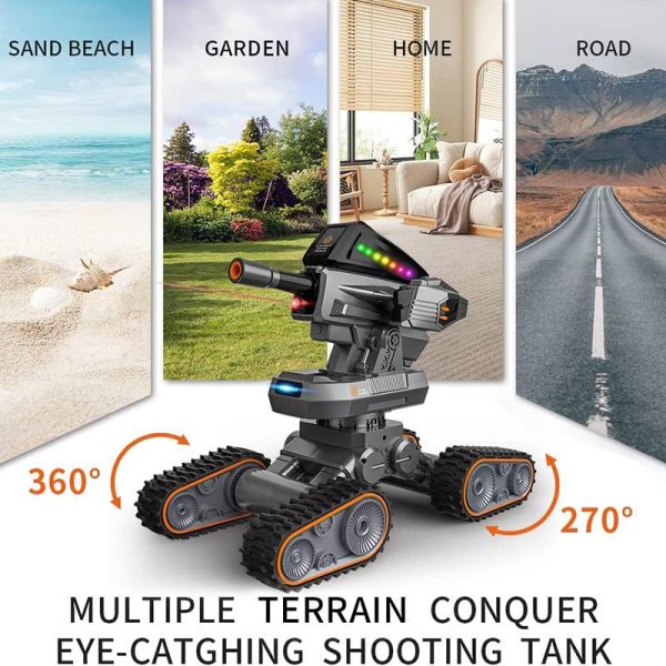 ماشین بازی کنترلی مدل تانک تیرانداز طرح ربات کد 128-9900 - Image 3