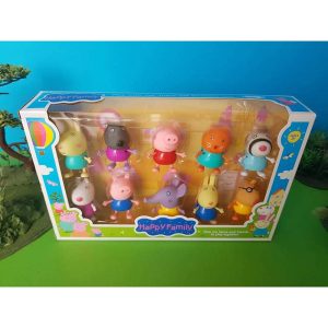 ست 10 تکه فیگور شخصیت های انیمیشن PEPPA PIG (پپا پیگ)