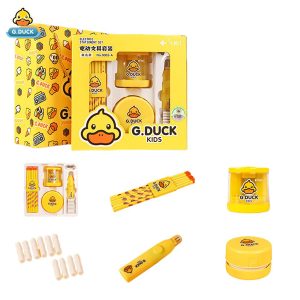 مجموعه لوازم التحریر اردک مدادتراش و پاکن برقی برند G.DUCK KIDS
