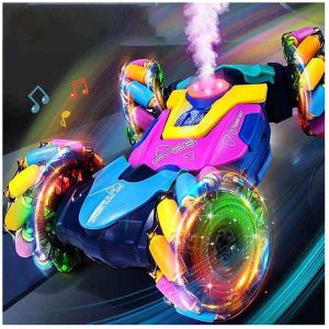 ماشین کنترلی شارژی کرمی دو حالته دودزا و چراغدار آکروباتیک 4WD با قابلیت چرخش 360 درجه کد G157A-3688