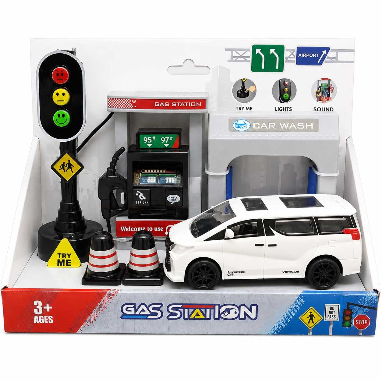اسباببازی ست پمپ بنزین و کارواش با ماشین Gas Station WashCar TLD-10