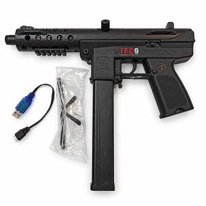 تفنگ تیر ژله‌ای TEC9 مدل HD732A به همراه کابل شارژ USB و لوازم جانبی